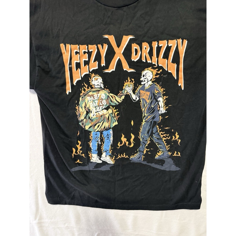 Yeezy X Drizzy Kanye West Drake Skeleton Graphic T Shirt Rap Tee Tagless Large